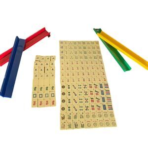 Vintage American Mahjong Set with 158 Tiles and 4 Plastic Racks - Made in USA